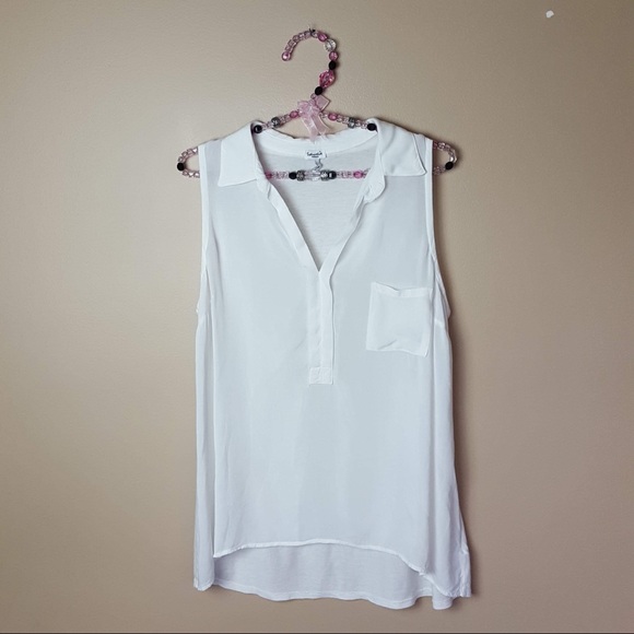 Splendid Tops - Splendid white sleeveless high low blouse medium Splendid Tops - Splendid white sleeveless high low blouse medium
